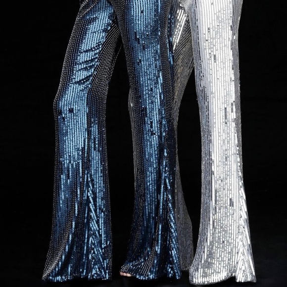 Sherri Hill Jumpsuit Size 2 | Navy Sequined - Picture 7 of 15